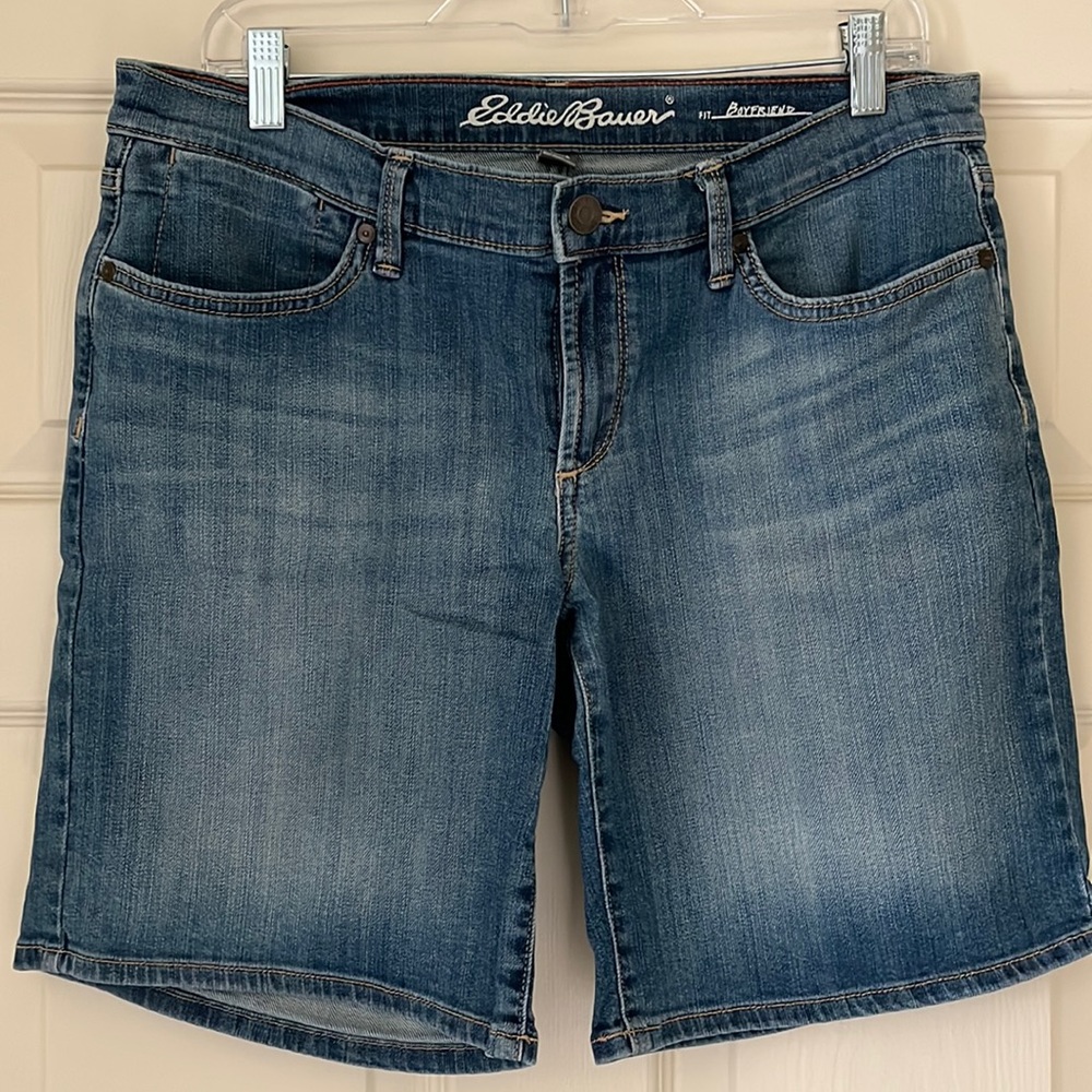 Eddie Bauer Boyfriend Jean Shorts.